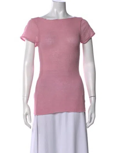Pre-owned Paloma Wool Linen Bateau Neckline Sweater In Pink