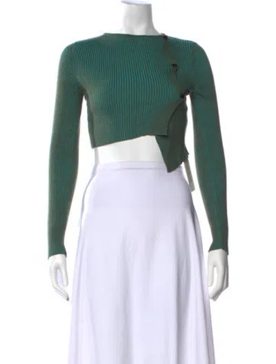 Pre-owned Paloma Wool Striped Crew Neck Sweater In Green