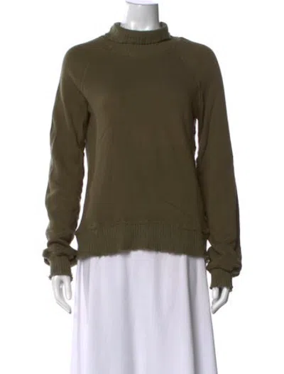 Pre-owned Pam & Gela Turtleneck Sweater In Green