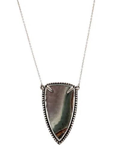 Pre-owned Pamela Love Arrow Pendant Necklace, 21" In Multicolor