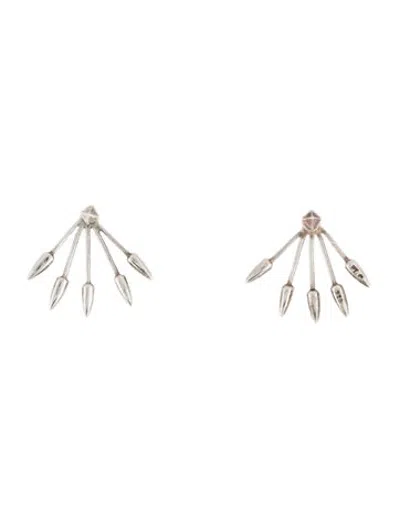 Pre-owned Pamela Love Five Spike Stud Earrings In Multicolor