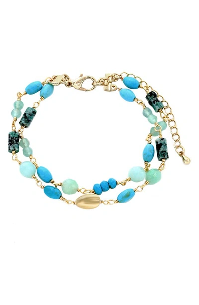 Panacea Semiprecious Stone Bead Bracelet In Turquoise