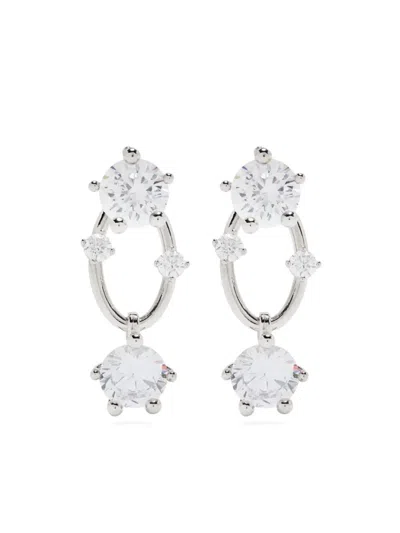 Panconesi "spiral Serpent Hoops" Earrings In Silver