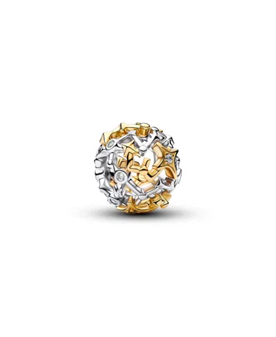 Pandora Cubic Zirconia Two-tone Constellation Charms In Sterling Silver