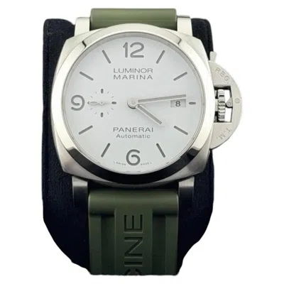Pre-owned Panerai 2023  Luminor Marina Pam01314 Pam 1314 44mm White Dial Steel Box Paper