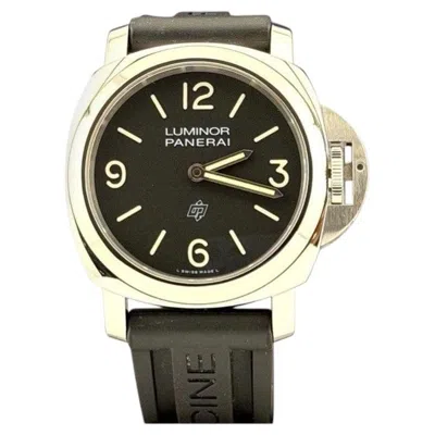 Pre-owned Panerai Luminor Base Logo Pam01086 Pam 1086 44mm Black Dial Stainless Steel