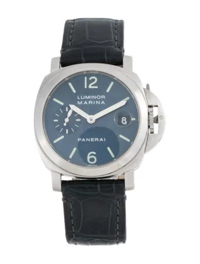 Pre-owned Panerai Luminor Marina Watch In Multicolor