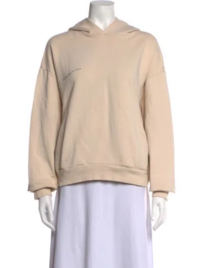 Pre-owned Pangaia Crew Neck Long Sleeve Hoodie In Neutrals