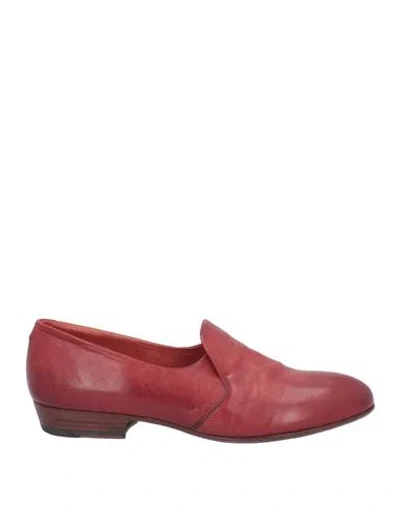 Pantanetti Woman Loafers Burgundy Size 7 Leather In Red