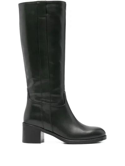 Paola Parisi 50mm Block-heel Boots In Black