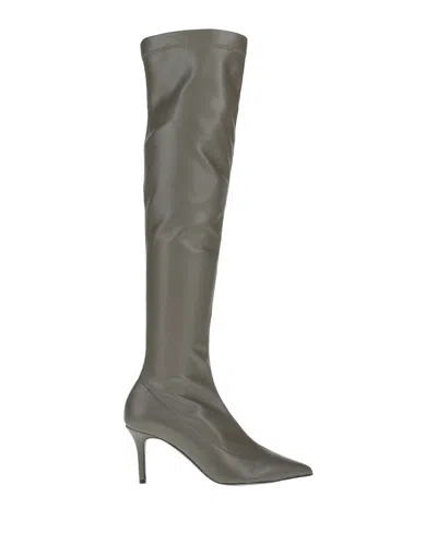 Paolo Mattei Knee Boots In Sage Green