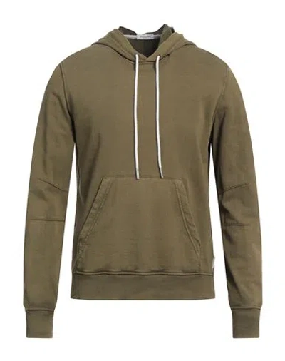 Paolo Pecora Man Sweatshirt Military Green Size Xl Cotton In Green