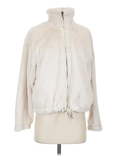 Pre-owned Paper Crane Faux Fur Jacket In Ivory