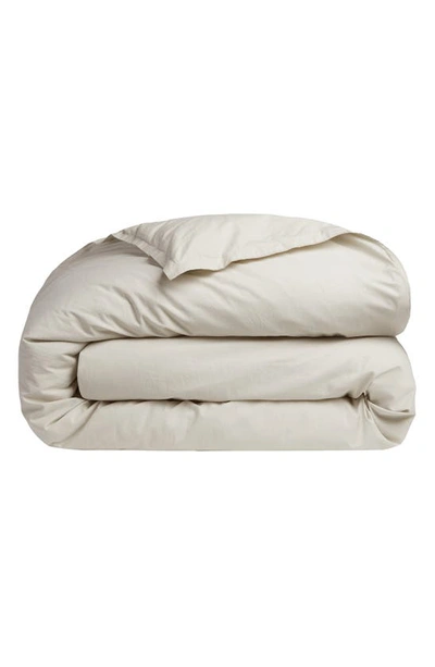 Parachute Cotton Percale Duvet Cover In Bone