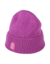 Parajumpers Woman Hat Fuchsia Size Onesize Wool In Purple