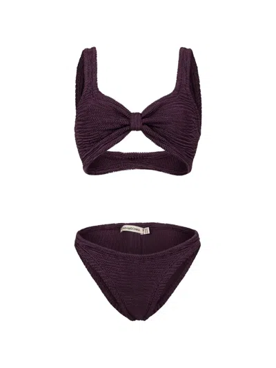 Paramidonna Salma Crinkle-effect Bikini In Purple