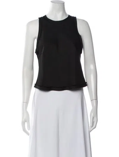 Pre-owned Parentezi Crew Neck Sleeveless Top In Black
