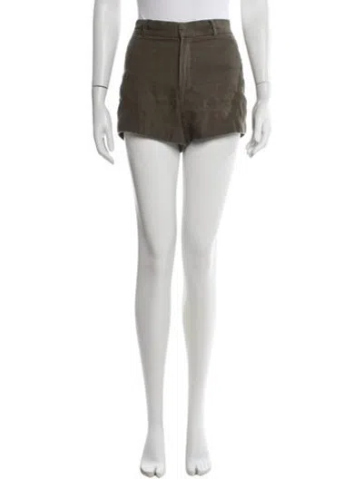 Pre-owned Parentezi Linen Mini Shorts In Green