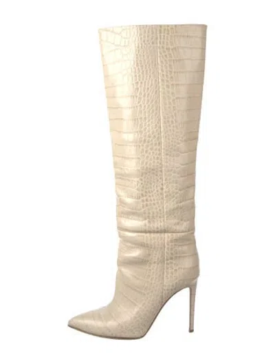 Pre-owned Paris Texas Leather Animal Print Boots In Neutrals