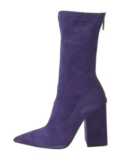 Pre-owned Paris Texas Suede Boots In Purple