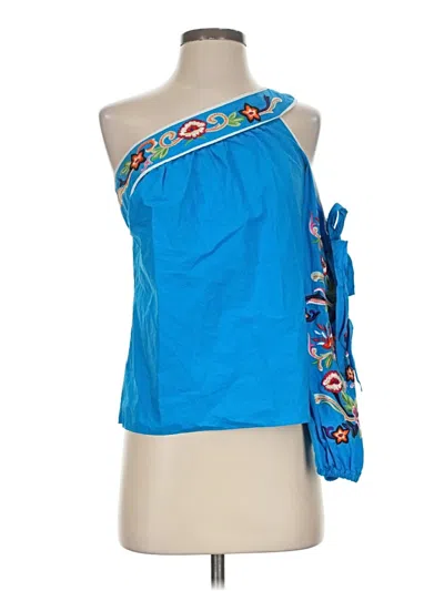 Pre-owned Parker Sleeveless Blouse In Blue