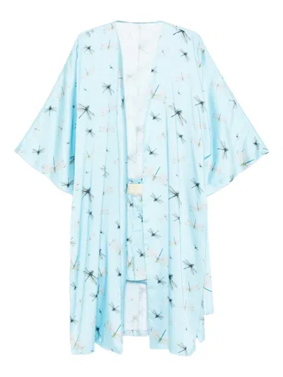 Parlor Dragonfly-print Set In Blue