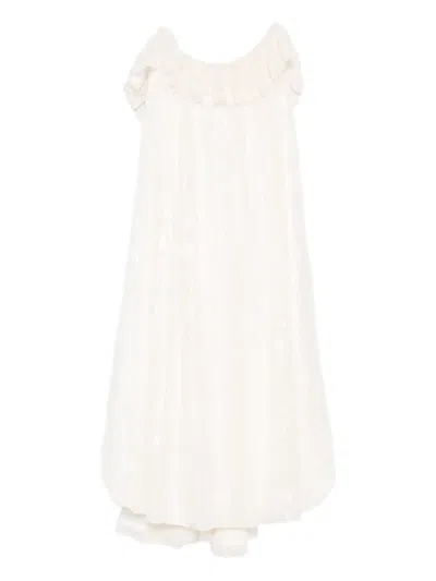 Parlor X Alice Cavaleru Spaghetti-strap Midi Dress In Neutral
