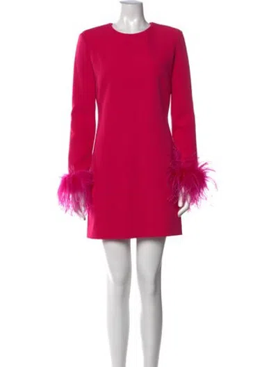 Pre-owned P.a.r.o.s.h Crew Neck Mini Dress In Pink