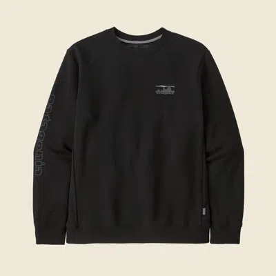 Patagonia Used '73 Skyline Uprisal Crew Sweatshirt In Ink Black