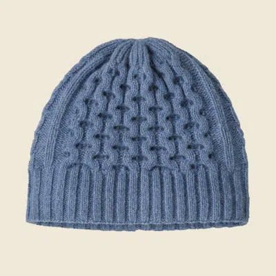 Patagonia Used Coastal Cable Beanie In Barnacle Blue - Winter Beanies - Recycled Wool/recycled Nylon