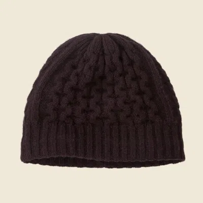 Patagonia Used Coastal Cable Beanie In Obsidian Plum - Winter Beanies - Recycled Wool/recycled Nylon In Brown