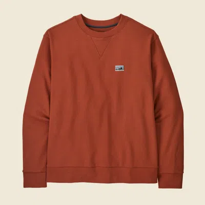 Patagonia Used Daily Crewneck Sweatshirt In Burnished Red