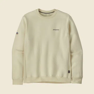 Patagonia Used Fitz Roy Icon Uprisal Crew Sweatshirt In Birch White In Neutral