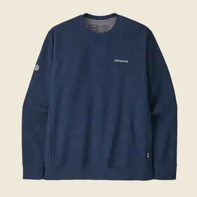 Patagonia Used Fitz Roy Icon Uprisal Crew Sweatshirt In Lagom Blue