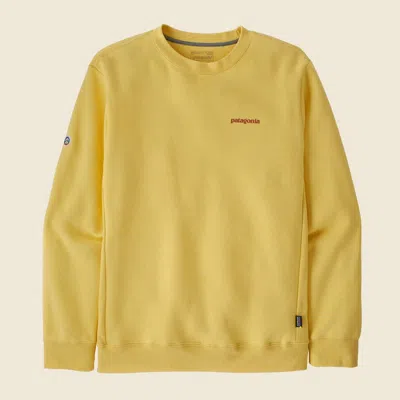 Patagonia Used Fitz Roy Icon Uprisal Crew Sweatshirt In Milled Yellow