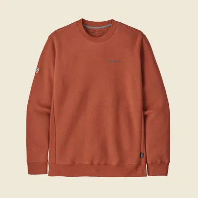 Patagonia Used Fitz Roy Icon Uprisal Crew Sweatshirt In Quartz Coral In Red