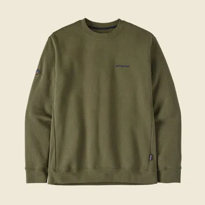 Patagonia Used Fitz Roy Icon Uprisal Crew Sweatshirt In Wyoming Green