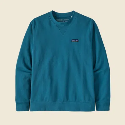 Patagonia Used Regenerative Organic Certified® Cotton Crewneck Sweatshirt In Wavy Blue