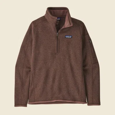 Patagonia Used Women's Better Sweater® 1/4-zip In Dulse Mauve In Burgundy