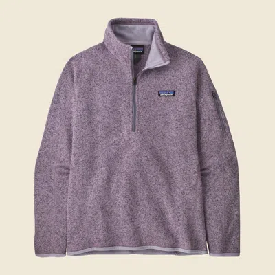 Patagonia Used Women's Better Sweater® 1/4-zip In Milkweed Mauve In Purple