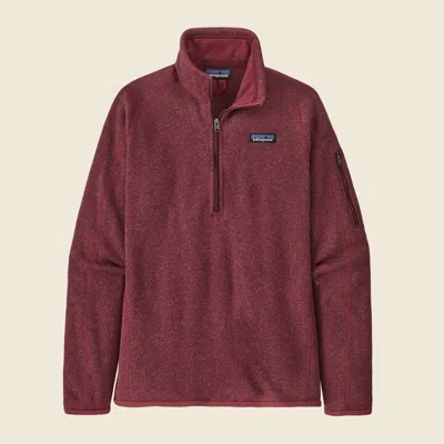 Patagonia Used Women's Better Sweater® 1/4-zip In Sequoia Red In Burgundy