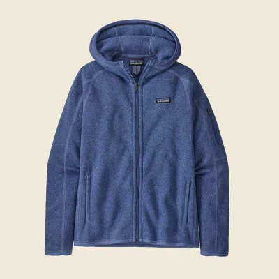Patagonia Used Women's Better Sweater® Hoody In Current Blue