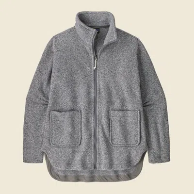 Patagonia Used Women's Better Sweater® Oversized Coat In Birch White In Gray