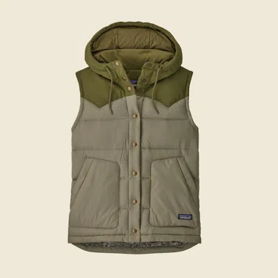 Patagonia Used Women's Bivy Hooded Vest In Garden Green