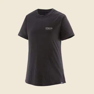 Patagonia Used Women's Capilene® Cool Merino-blend Graphic Shirt In Black