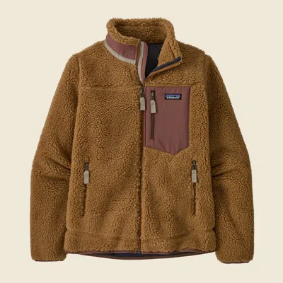 Patagonia Used Women's Classic Retro-x® Jacket In Nest Brown W/dulse Mauve