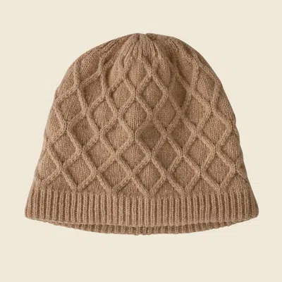 Patagonia Used Women's Honeycomb Knit Beanie In Dark Camel - Winter Beanies - Recycled Wool/recycled Nylon In Brown