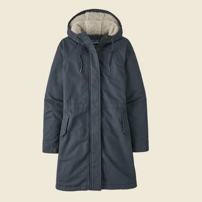Patagonia Used Women's Insulated Prairie Dawn Parka In Smolder Blue