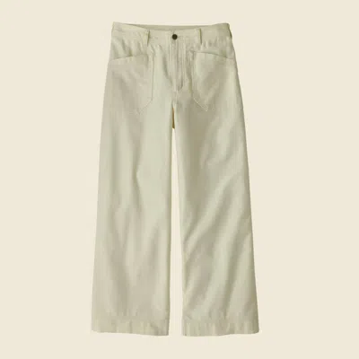 Patagonia Used Women's Organic Cotton Slub-woven Pants 28" In Warm White