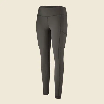 Patagonia Used Women's Pack Out Tights In Forge Grey W/forge Grey In Animal Print